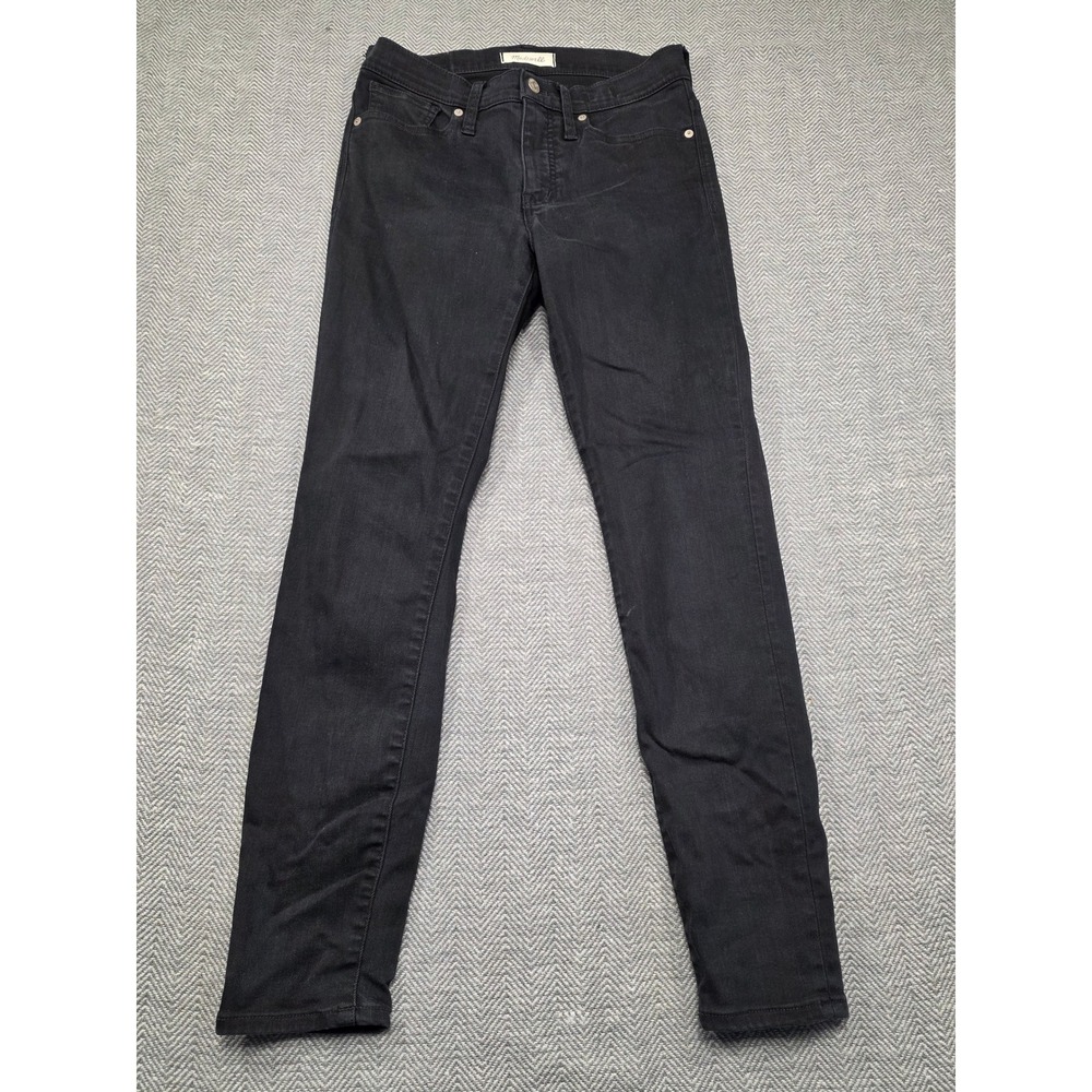 Madewell 9 High-Rise Skinny‎ Jeans Black Denim Size 28 Stretch Slim Fit Tapered